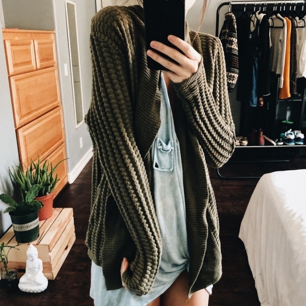 Olive Chunky Sweater